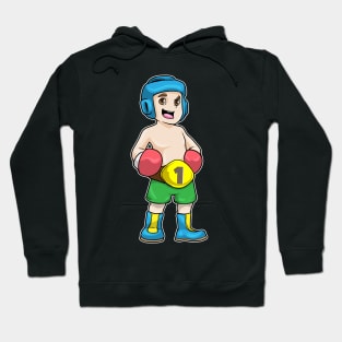 Boxer as Boxing champ with Head protection Hoodie